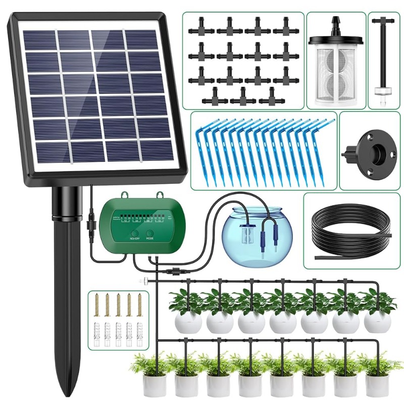 Automatic Plant Waterer - Kit irigasi cerdas tenaga surya, Kit