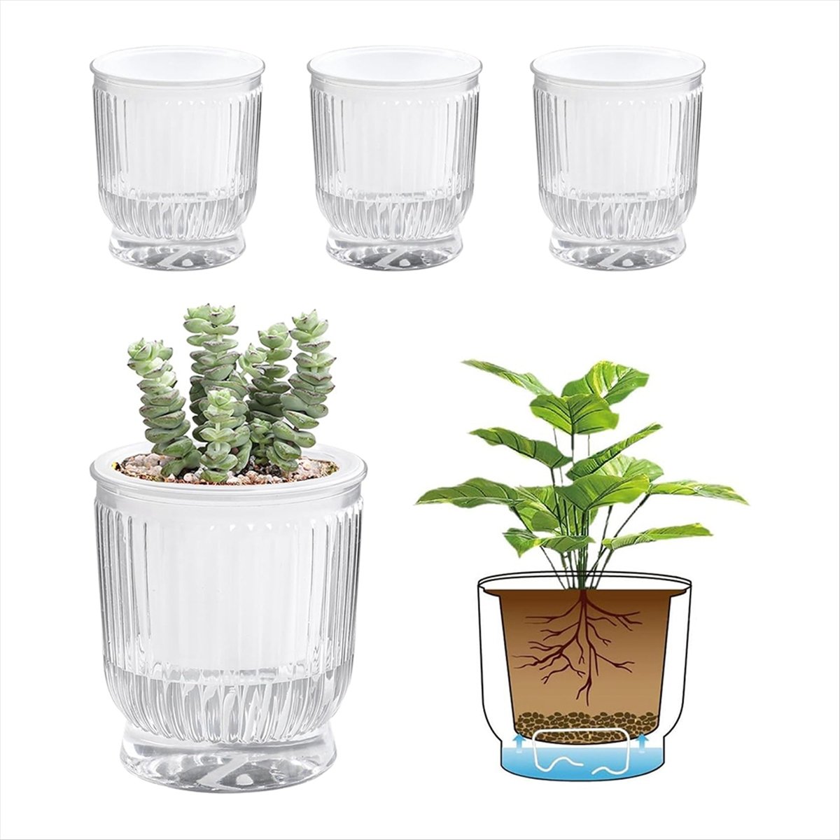 Pot Tanaman Penyiram Otomatis, - Self-Watering Planter ulasan dan harga